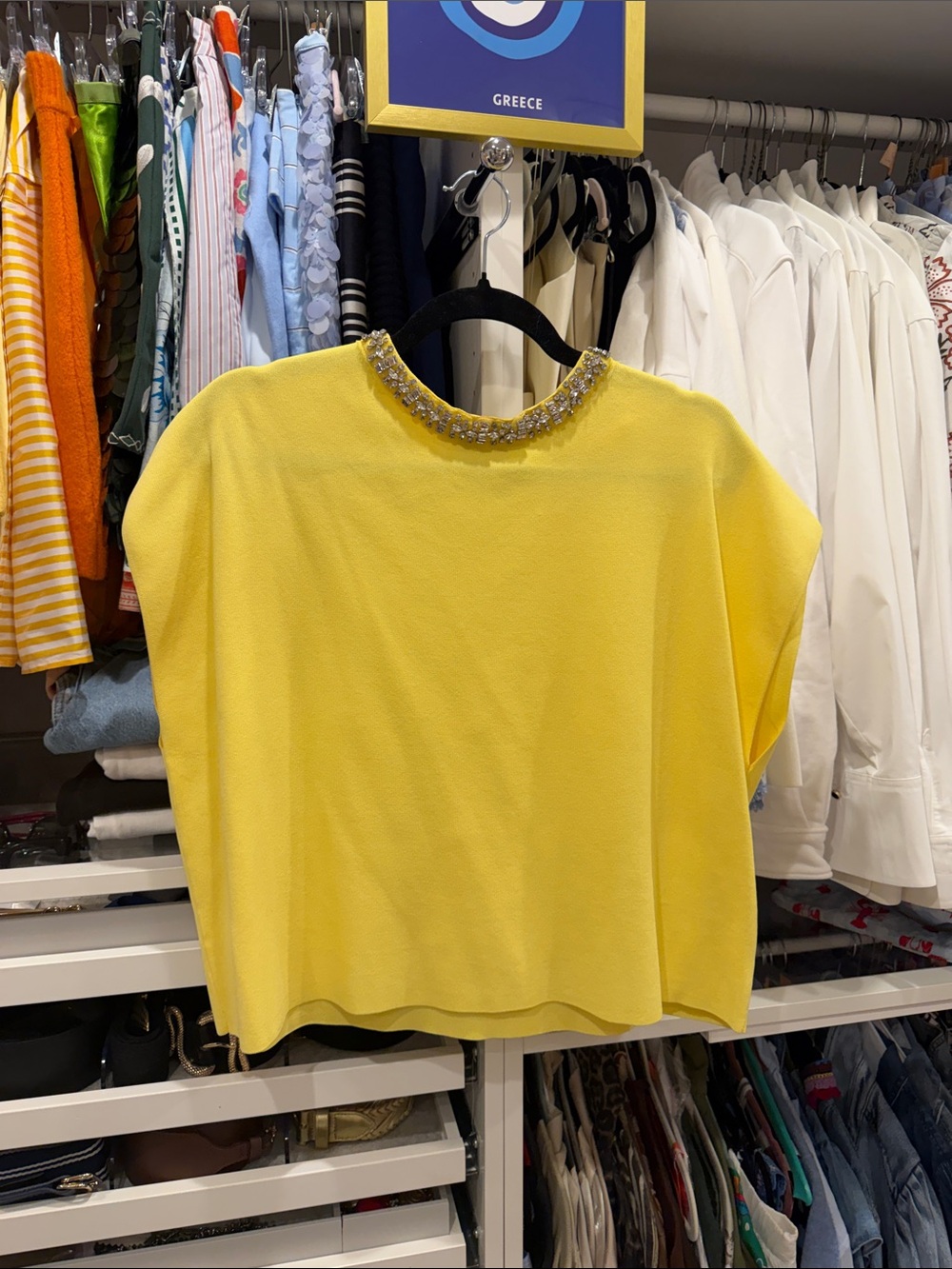 Zara Embellished Yellow Women's Tunic Top